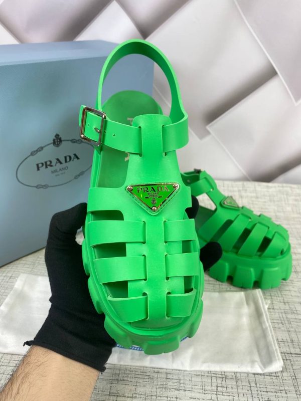 prada terlik rubber yesil sandalet ithal