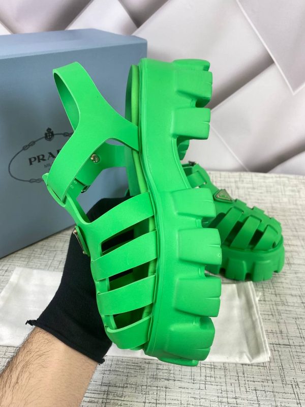 prada terlik rubber yesil sandalet ithal