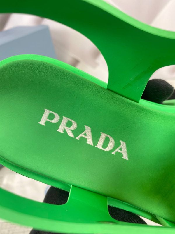 prada terlik rubber yesil sandalet ithal