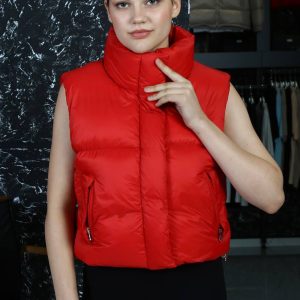 prada yelek kirmizi yuksek kalite