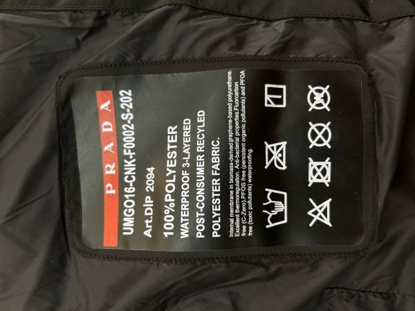 prada yelek uzun siyah yuksek kalite poliamid