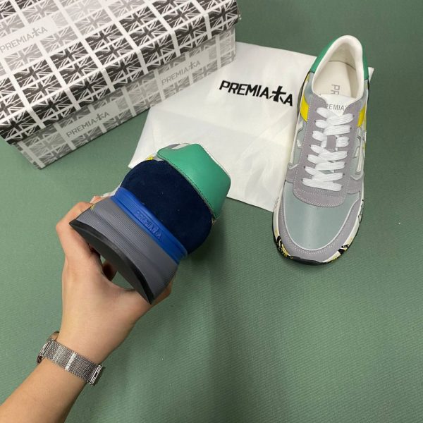 premiata ayakkabi erkek gri yesil sari cok renkli yeni sezon