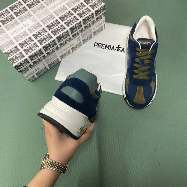 premiata ayakkabi erkek lacivert yesil beyaz yeni sezon
