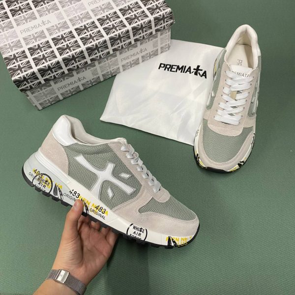 premiata ayakkabi sneakers erkek bej gri beyaz yeni sezon