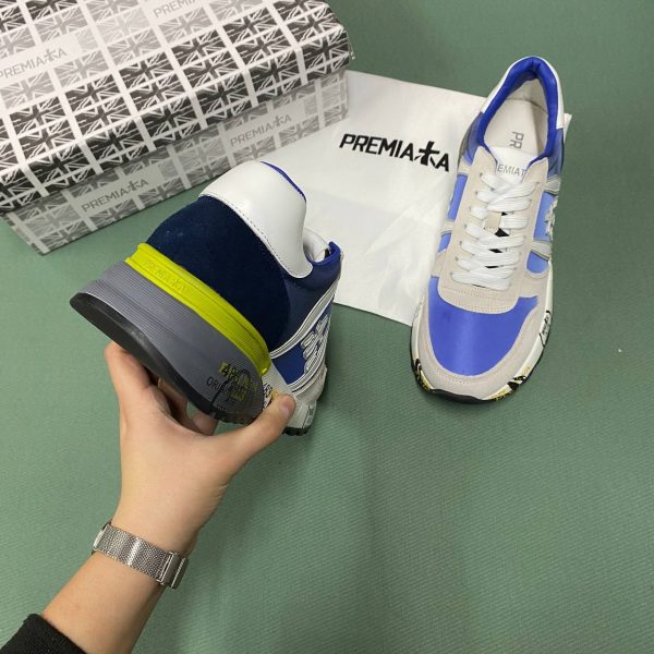 premiata ayakkabi sneakers erkek mavi cok renkli yeni sezon
