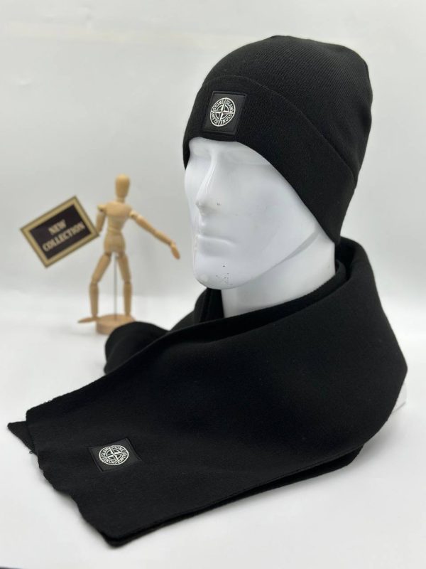 stone island atki bere takimi siyah erkek