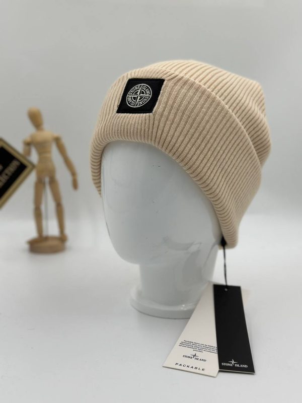 stone island bere logolu unisex krem