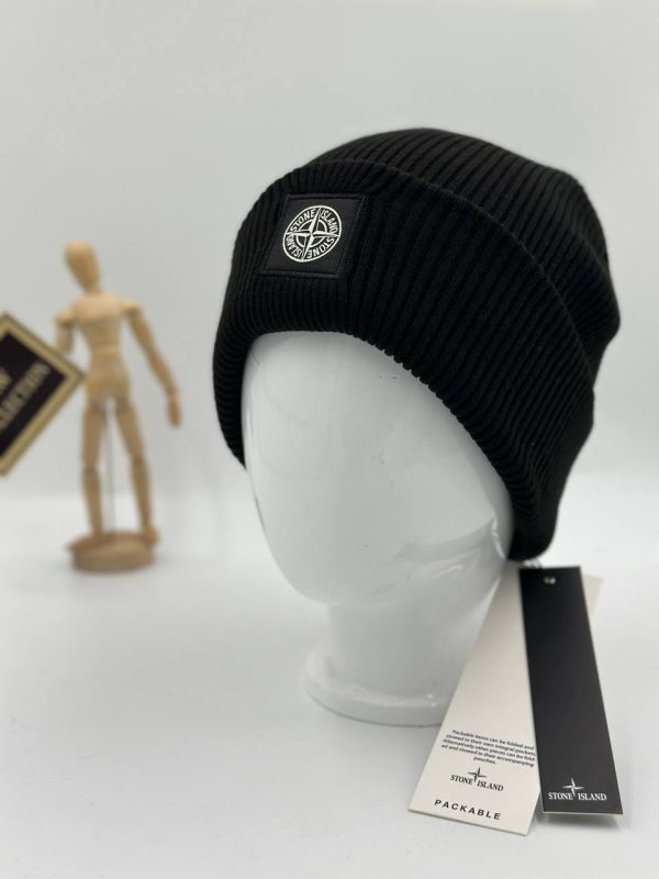 stone island bere logolu unisex siyah