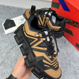 versace ayakkabi sneaker erkek siyah kahve  greca labyrinth trainers