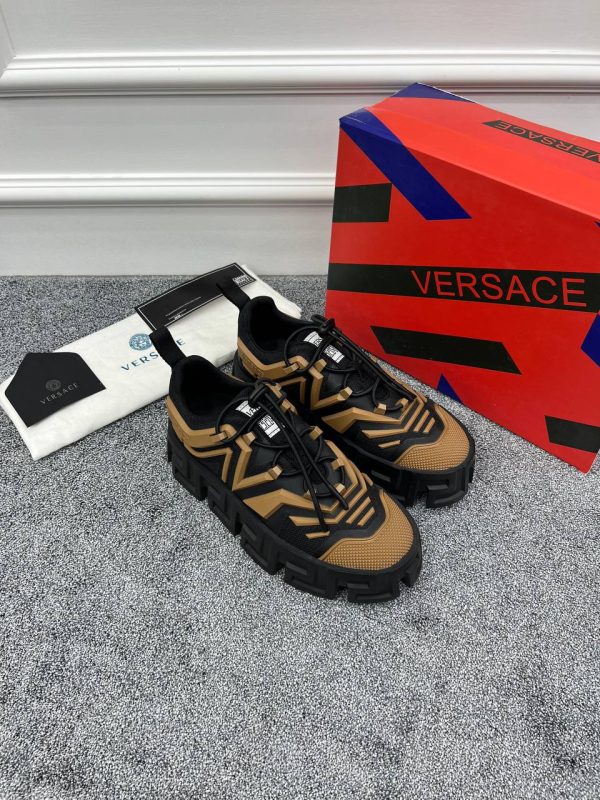 versace ayakkabi sneaker erkek siyah kahve  greca labyrinth trainers