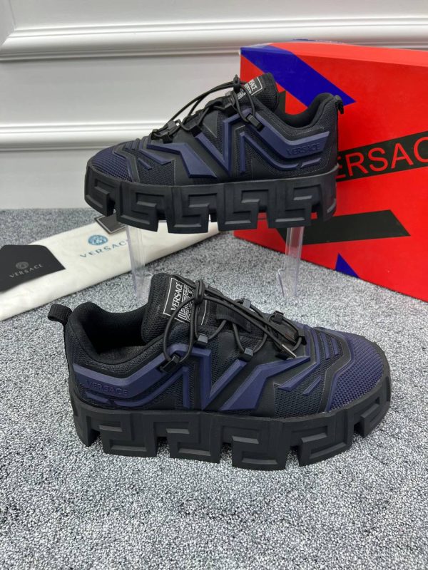 versace ayakkabi sneaker erkek siyah lacivert greca labyrinth trainers