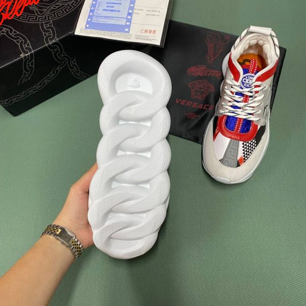 versace ayakkabi sneaker kadin beyaz kirmizi mavi