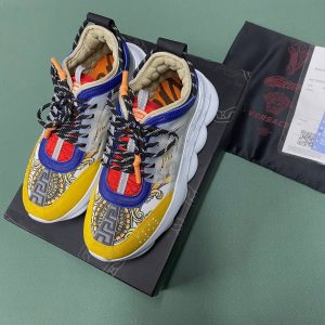 versace ayakkabi sneaker kadin sari cok renkli