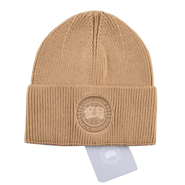 canada goose bere camel buyuk logo cotton