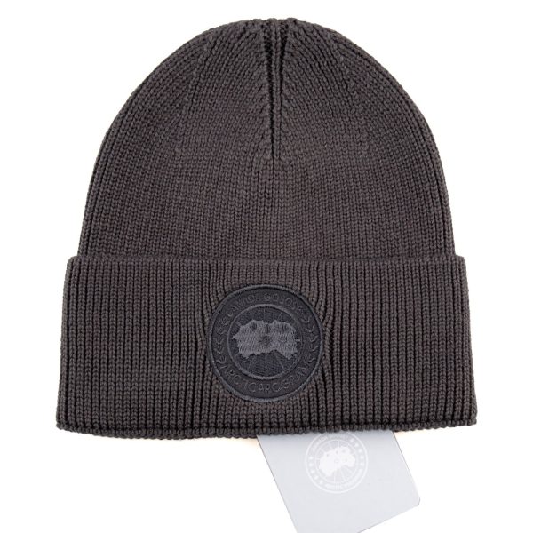 canada goose bere fume koyu gri buyuk logo cotton