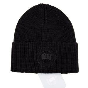 canada goose bere siyah buyuk logo cotton