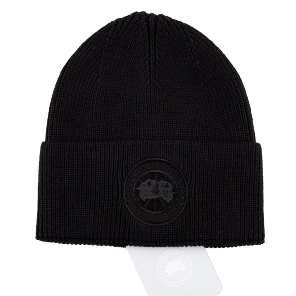 canada goose bere siyah buyuk logo cotton