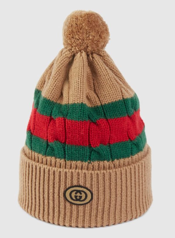 gucci bere camel classic logo unisex