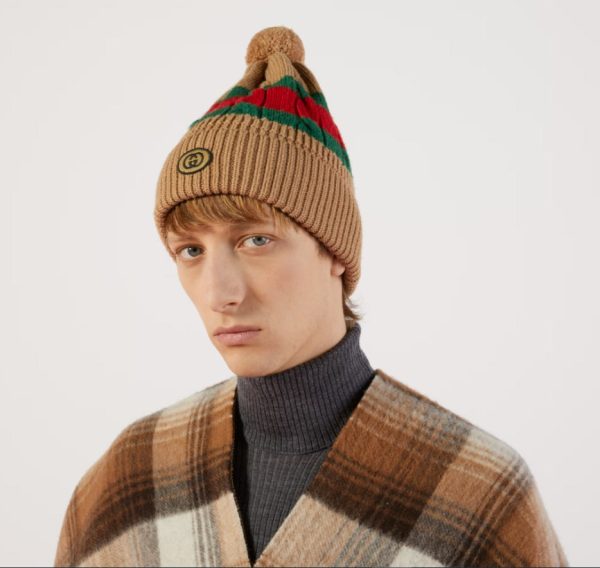gucci bere camel classic logo unisex