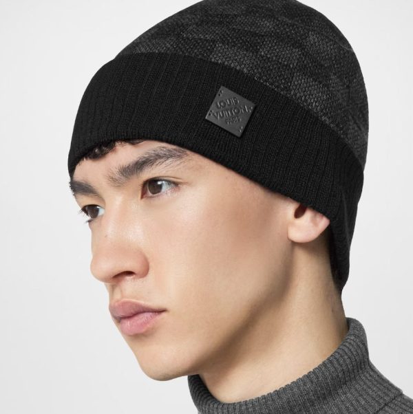 louis vuitton bere erkek siyah gri damali