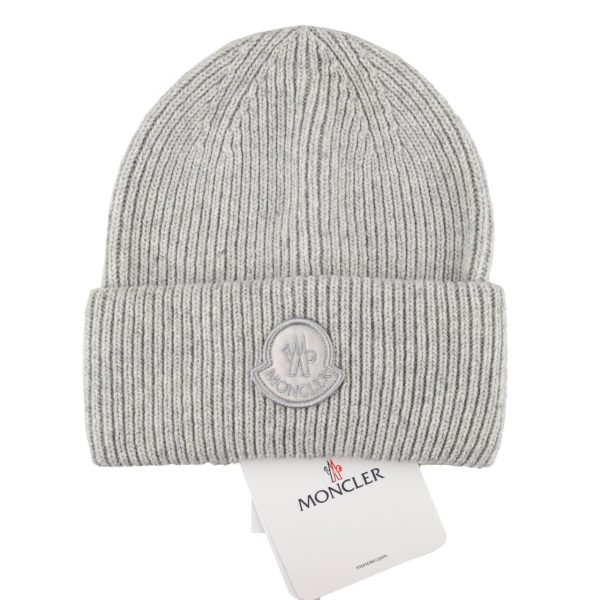 moncler bere gri logo unisex
