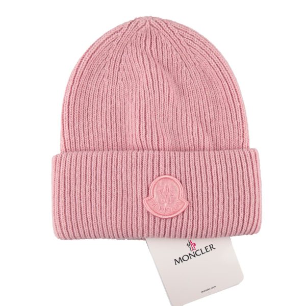 moncler bere pembe logo